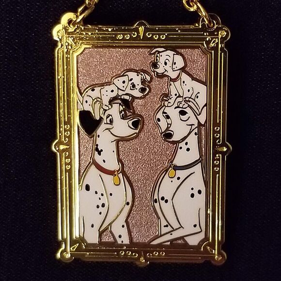 Disney Jewelry - Disney Pin 101 Dalmatians Family Pongo and Perdita Two Puppies Picture Frame Paw